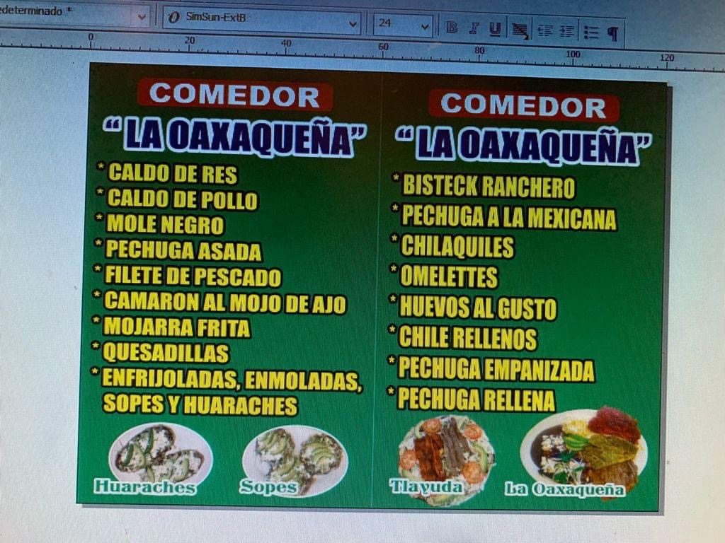 La Oaxaqueña Otay Menu - Image 1
